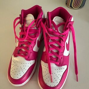 Nike Fuchsia and White High-Tops